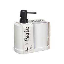 SET 3 PZS BAÑO PLASTICO BLANCO