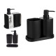 SET 3 PZS BAÑO PLASTICO NEGRO