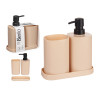 SET 3 PZ BAGNO PLASTICA BEIGE