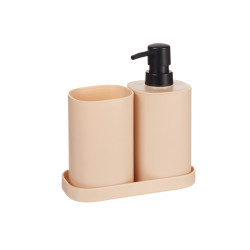 SET 3 PZS BAÑO PLASTICO BEIGE