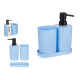 SET 3 PZ BAGNO PLASTICA BLU
