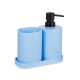 SET 3 PZ BAGNO PLASTICA BLU