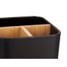 ORGANISEUR CARRÉ 3 COMPARTIMENTS BAMBOU NOIR