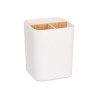 ORGANISEUR CARRÉ 3 COMPARTIMENTS BAMBOU BLANC