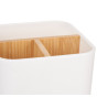 ORGANISEUR CARRÉ 3 COMPARTIMENTS BAMBOU BLANC