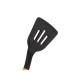 BLACK SILICONE SPATULA WITH WOODEN HANDLE BLACK SILICONE SPATULA WITH WOODEN HANDLE