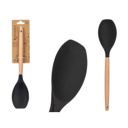 CUCHARA SOPERA NEGRA MANGO MADERA