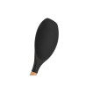 BLACK SOUP SPOON WITH WOODEN HANDLE