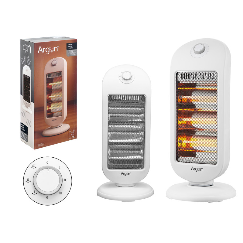 RADIADOR HALOGENEO BRANCO 400W 800W 1200W