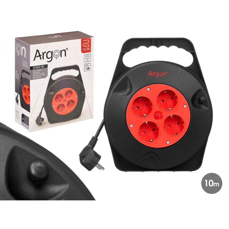 10M ELECTRIC CABLE EXTENSION WITH 4 SOCKETS 2300W