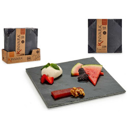 SLATE SNACK TRAY SQUARE 25X25CM