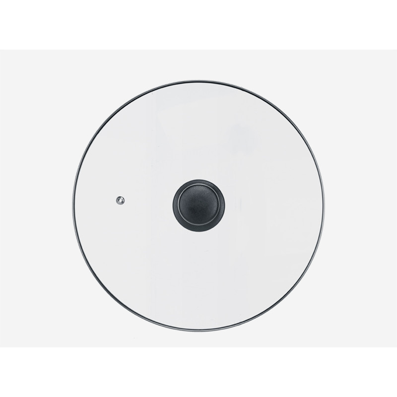 GLASS LID SILVER EDGE 28CM