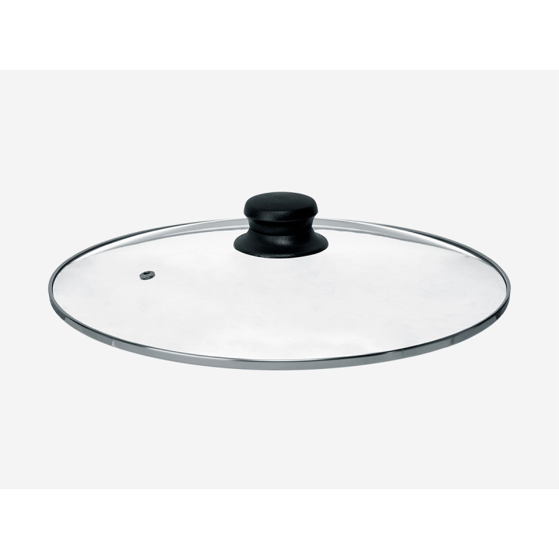 COUVERCLE EN VERRE BORD ARGENTÉ 30CM