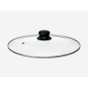 COUVERCLE EN VERRE BORD ARGENTÉ 30CM