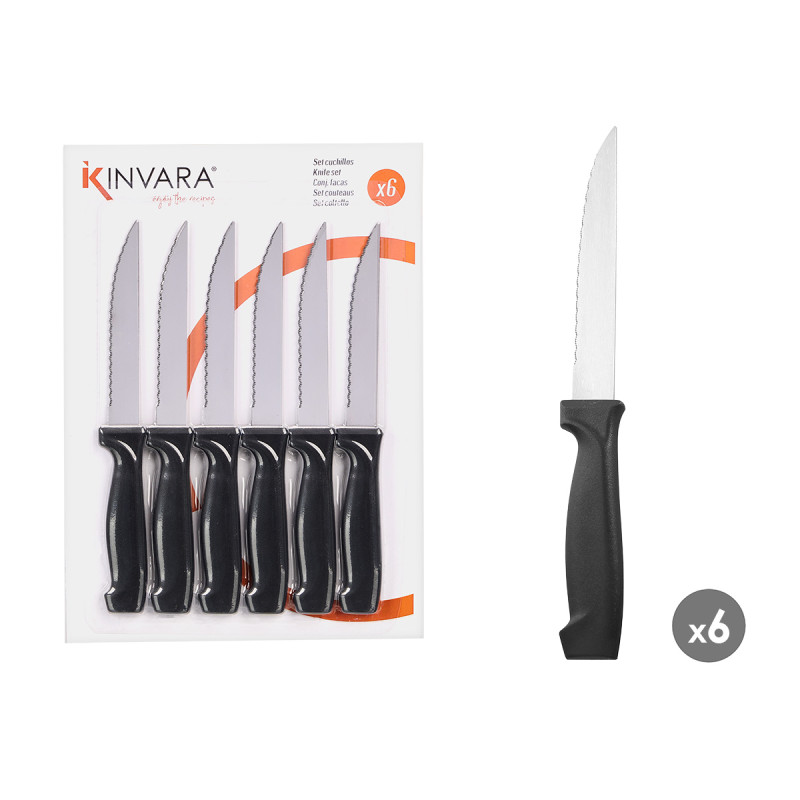 SET 6 SERRATED KNIVES