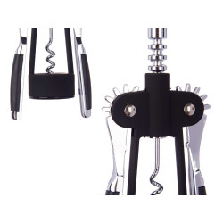 BLACK CHROME-PLATED CORKSCREW 200GR