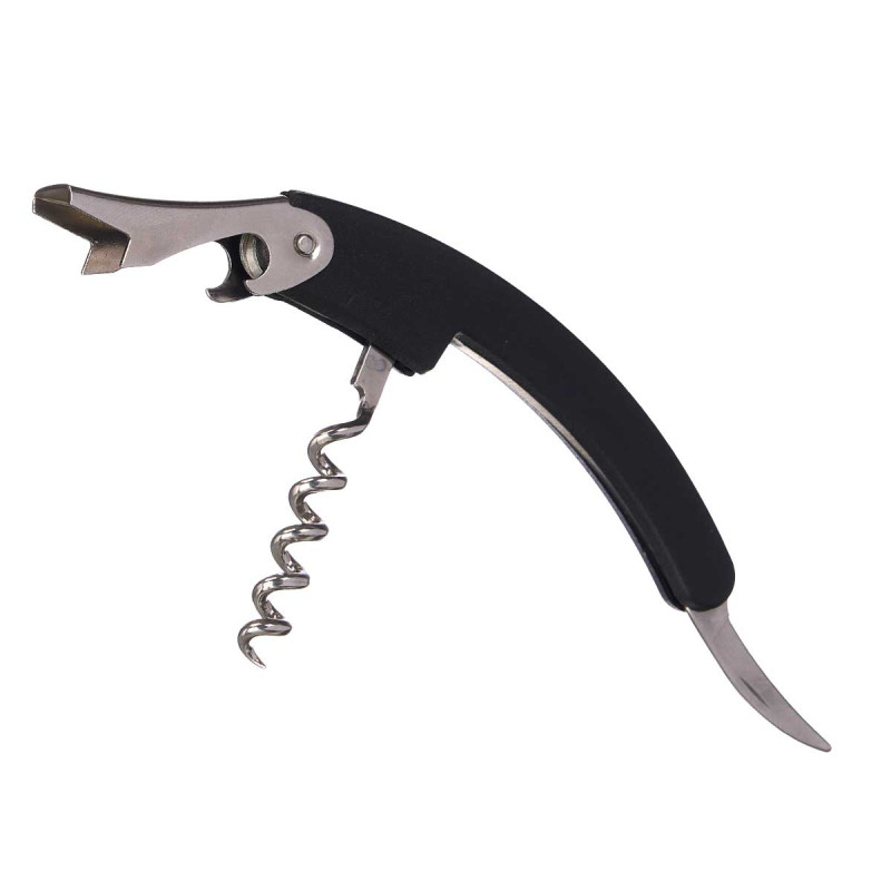 SACACORCHOS CROMADO NEGRO 64GR