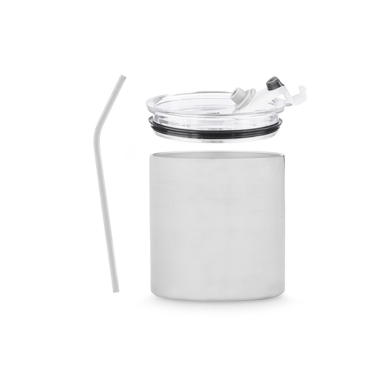 VASO PAJITA TAPA ACERO INOXIDABLE 380ML