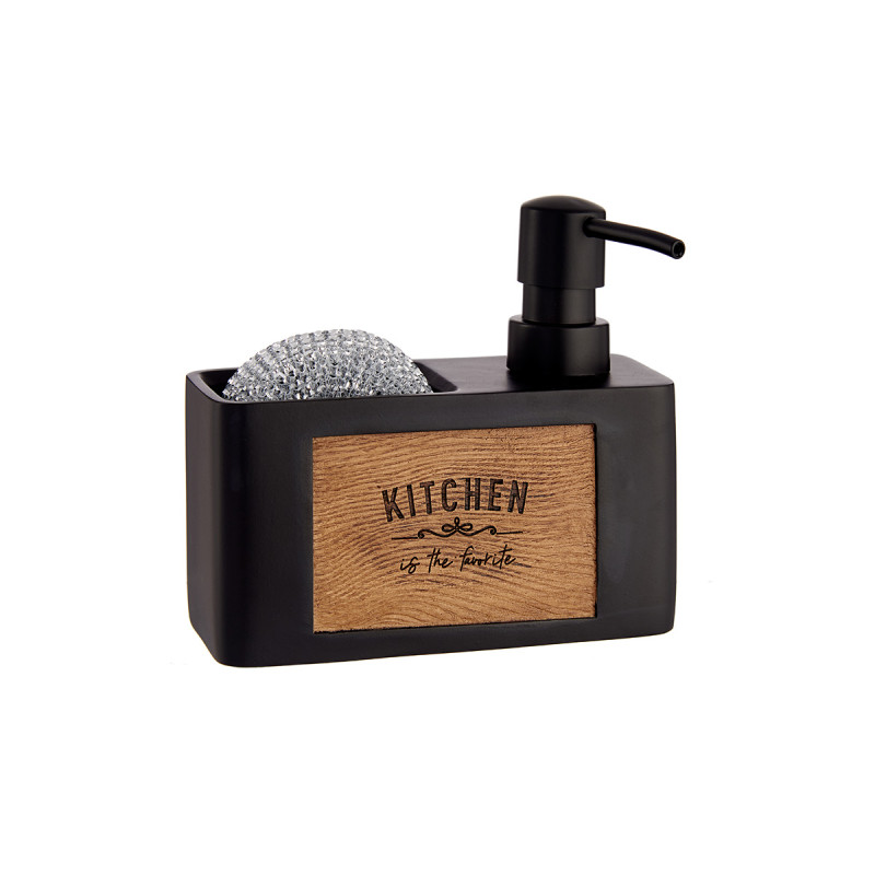 MATT BLACK SOAP DISPENSER WOOD PAINTING