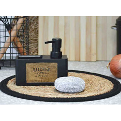 MATT BLACK SOAP DISPENSER WOOD PAINTING