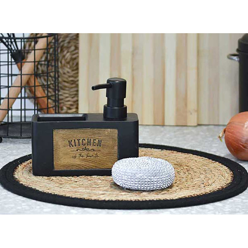 MATT BLACK SOAP DISPENSER WOOD PAINTING