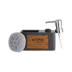 EROGATORE SUPPORTO SPUGNA GRIGIO INCISO LEGNO