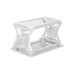 ÉGOUTTOIR À VAISSELLE DOUBLE HAUTEUR BLANC