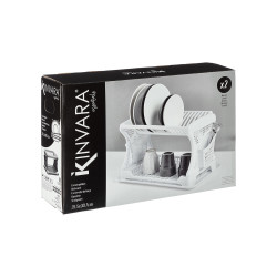 ÉGOUTTOIR À VAISSELLE DOUBLE HAUTEUR BLANC