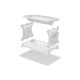WHITE DOUBLE-HEIGHT DISH DRAINER