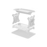 WHITE DOUBLE-HEIGHT DISH DRAINER