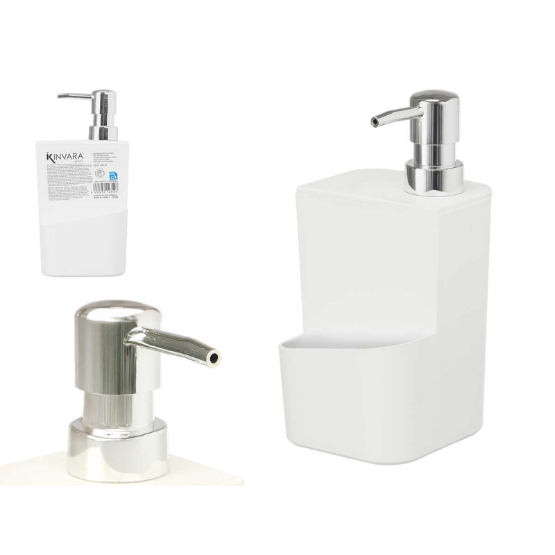 DISPENSADOR SOPORTE ESPONJA BLANCO 650ML