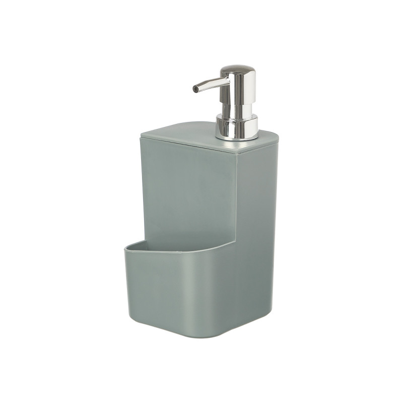 DISPENSADOR COM SUPORTE PRA ESPONJA CINZENTO 650ML