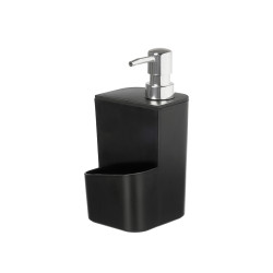 DISPENSADOR COM SUPORTE PARA ESPONJA PRETO 650ML