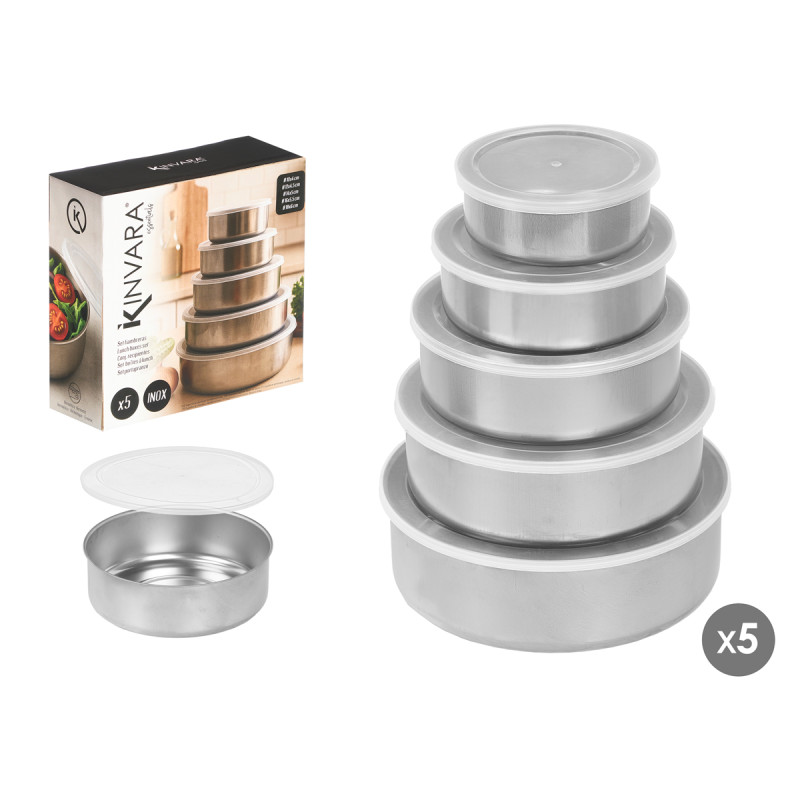 SET 5 FIAMBRERAS ACERO INOX