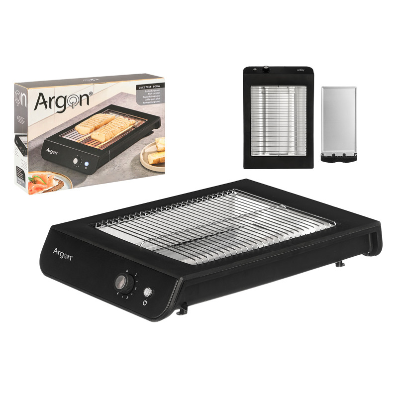 FLAT BLACK RECTANGULAR TOASTER 600W