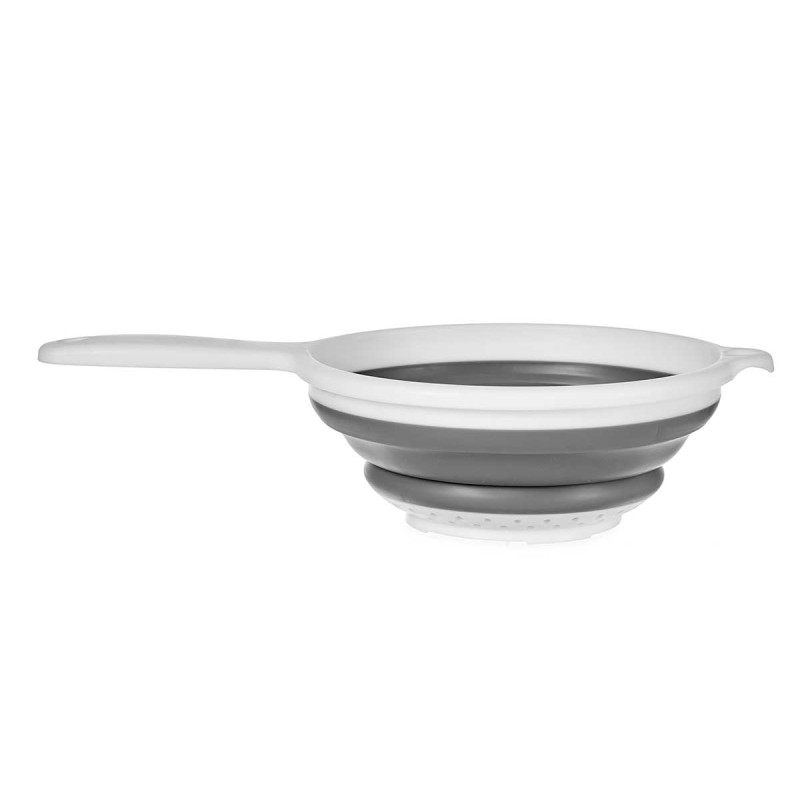 STRAINER WITH WHITE AND GREY HANDLE 20CM