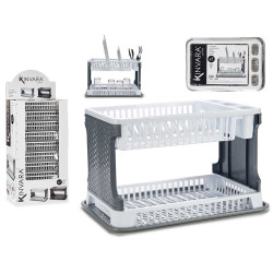 ESCORREDOR PLASTICO 2 ANDARES RATTAN BRANCO