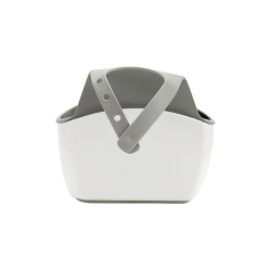 BATHROOM HANGING PLASTIC BASKET WHITE GR