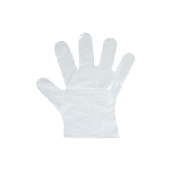 SET 100 GANTS PLAST JETABLES TRANSP