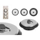 SET 3 RUBBER AND STEEL STOPPERS FOR THE SINK