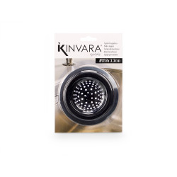 SILICONE AND STEEL BLACK STOPPER FOR THE SINK 