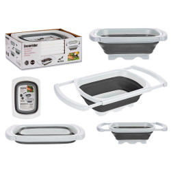 RECTANGULAR ADJUSTABLE STRAINER WHITE AND