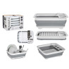  ADJUSTABLE DISH RACK WHITE AND GREY