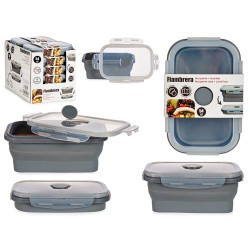 RECTANGULAR SILICONE LUNCHBOX 540ML ANTHRACITE