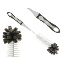 BROSSE NETTOYAGE BOUTEILLES MANCHE SILICONE GRIS