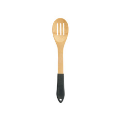 BLACK BAMBOO STRIPED KITCHEN SPOON