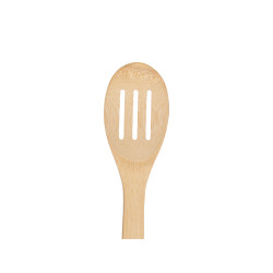 SPATULE CUILLÈRE RAYURES BAMBOU BLANC