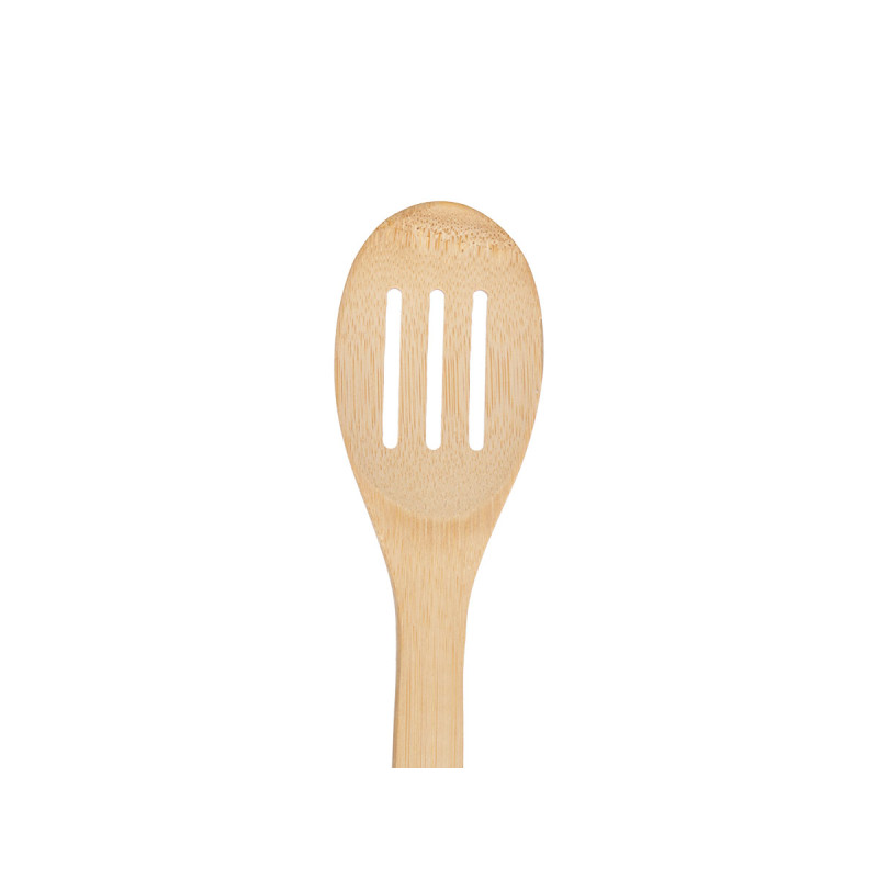 SPATULE CUILLÈRE RAYURES BAMBOU BLANC