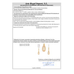 SPATULE CUILLÈRE RAYURES BAMBOU BLANC