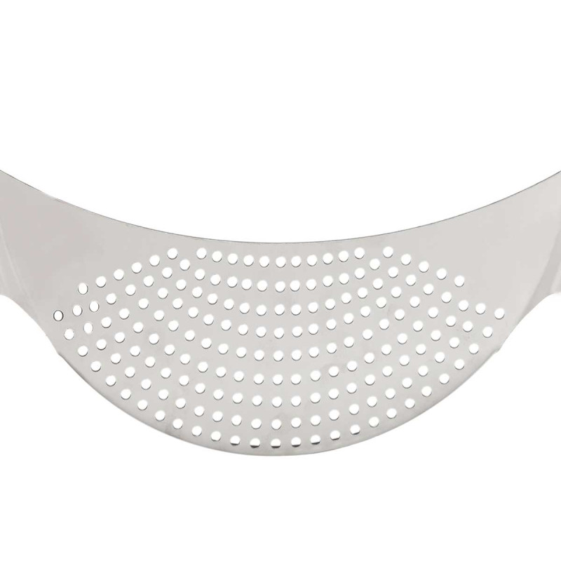 PASSOIRE DEMI-LUNE EN ACIER INOXYDABLE 